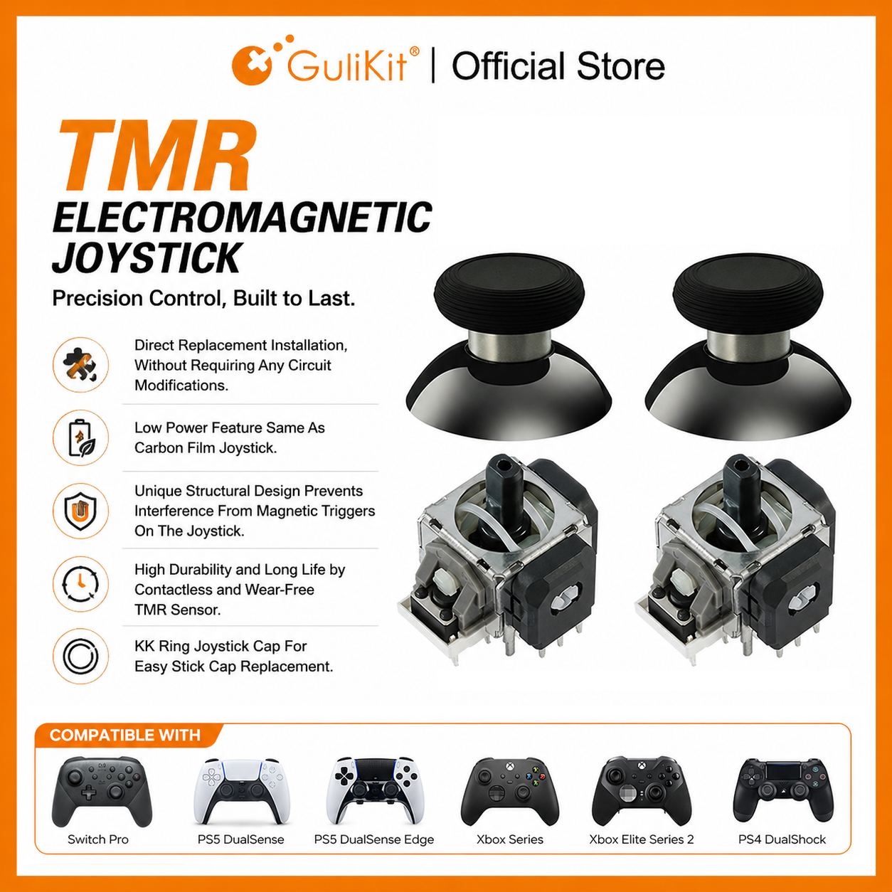 Gaming Console Tv Stick - 10 Pairs GuliKit TMR Joystick with