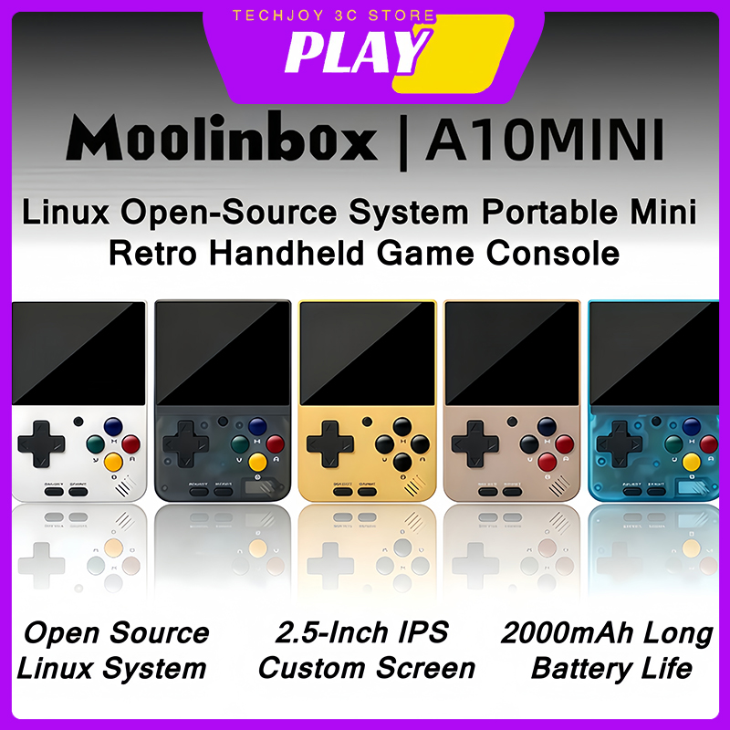 Gaming Console Handheld Android - Moolinbox A10Mini 2.8-Inch Linux Mini Open
