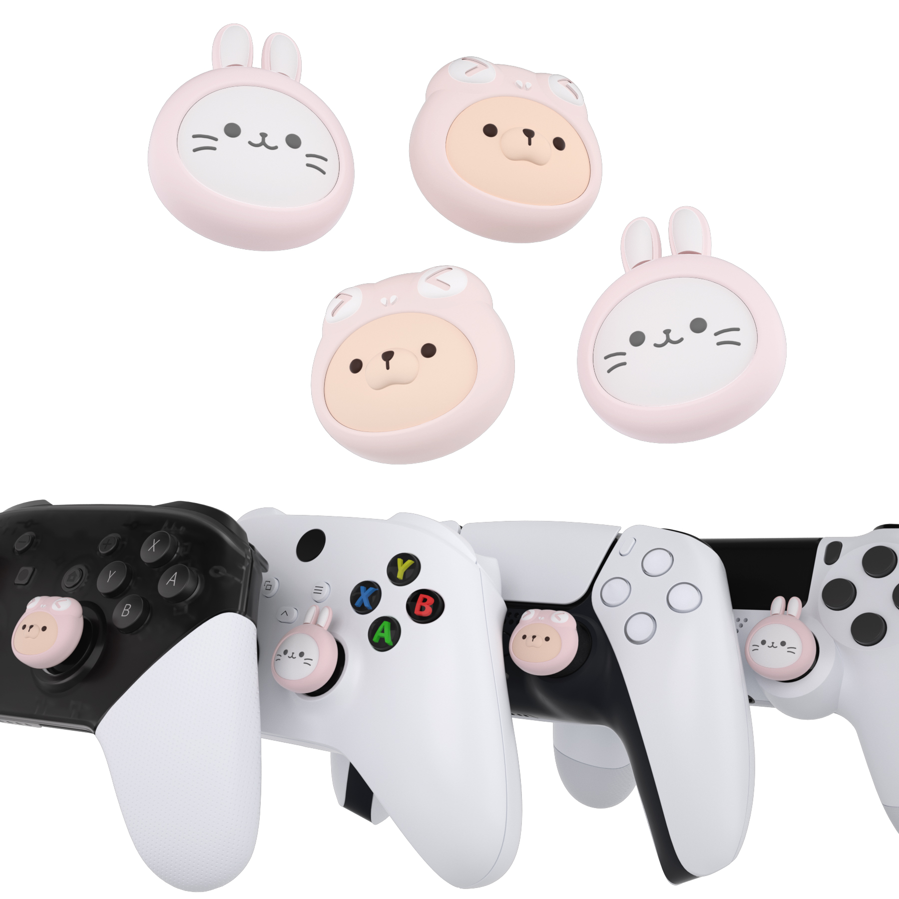 Gaming Console Tv Stick - PlayVital Cute Thumb Grip Caps for