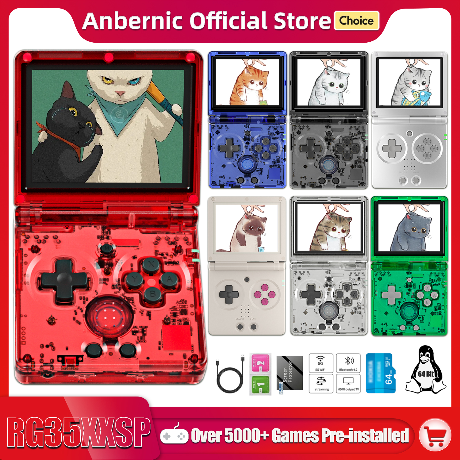 Anbernic NEW RG35XXSP Flip Han - Gaming Console 5 Year Old のレビューと価格