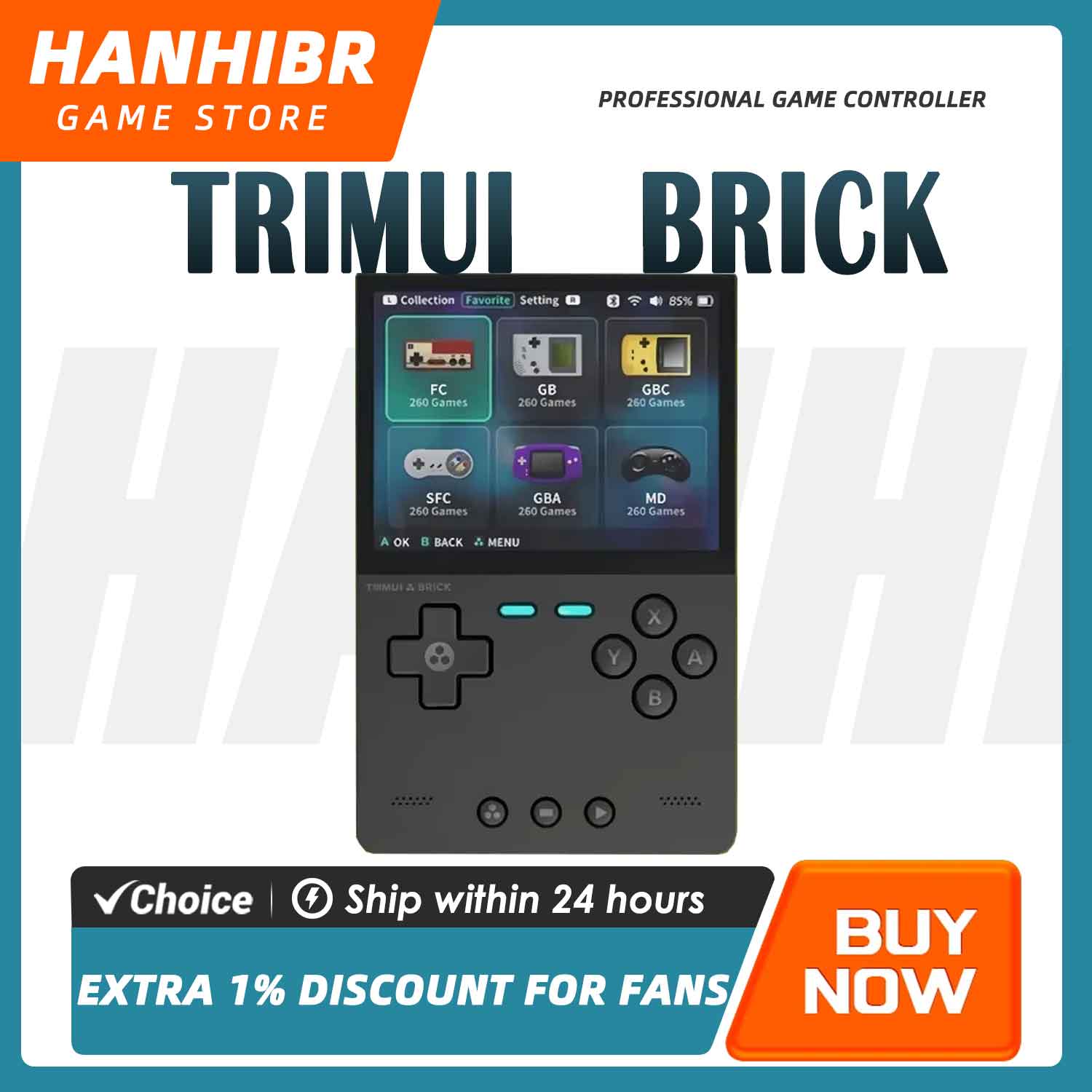 TRIMUI BRICK CNC Metal Retro H - Gaming Console Linux のレビューと価格