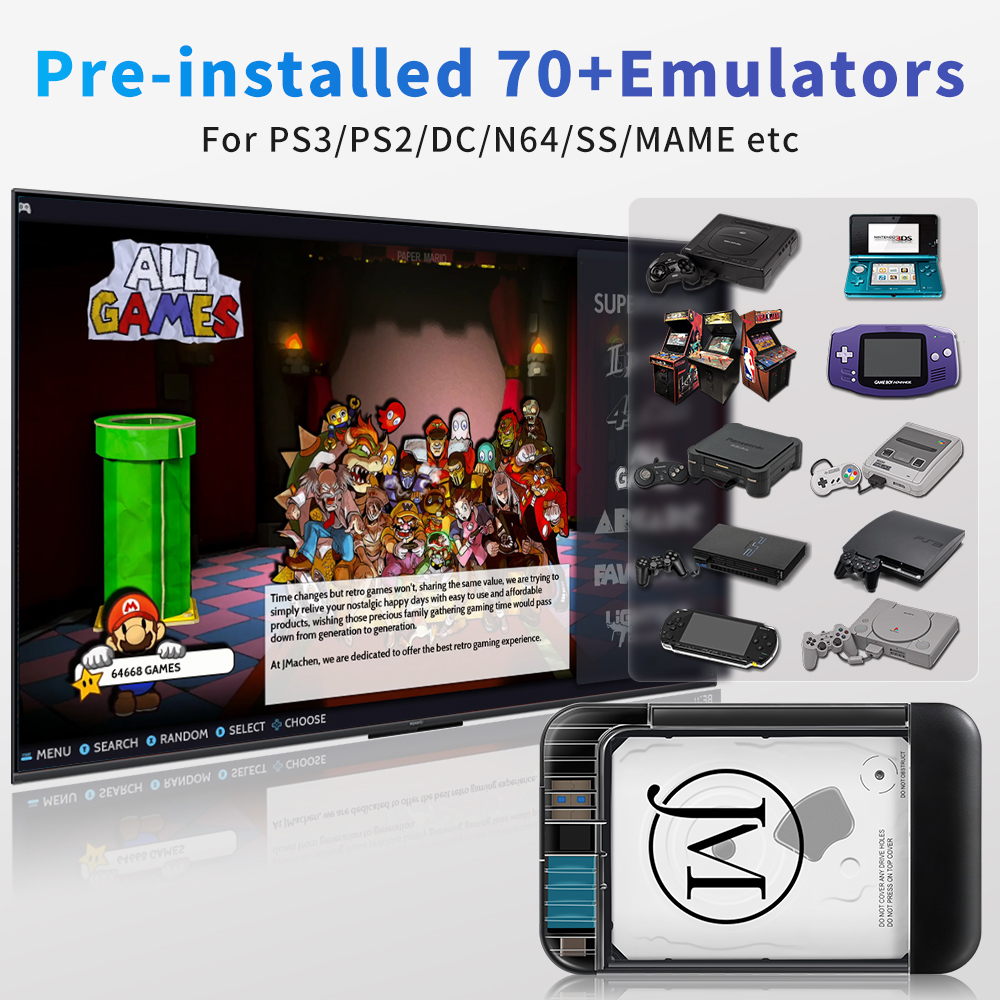 RETROBAT Portable 500G Gaming  - Gaming Console In Chinese のレビューと価格