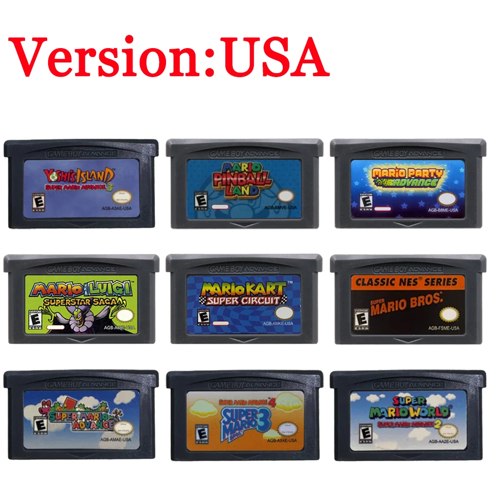 GBA Game Cartridge 32 Bit Vide - Gaming Console Mario のレビューと価格
