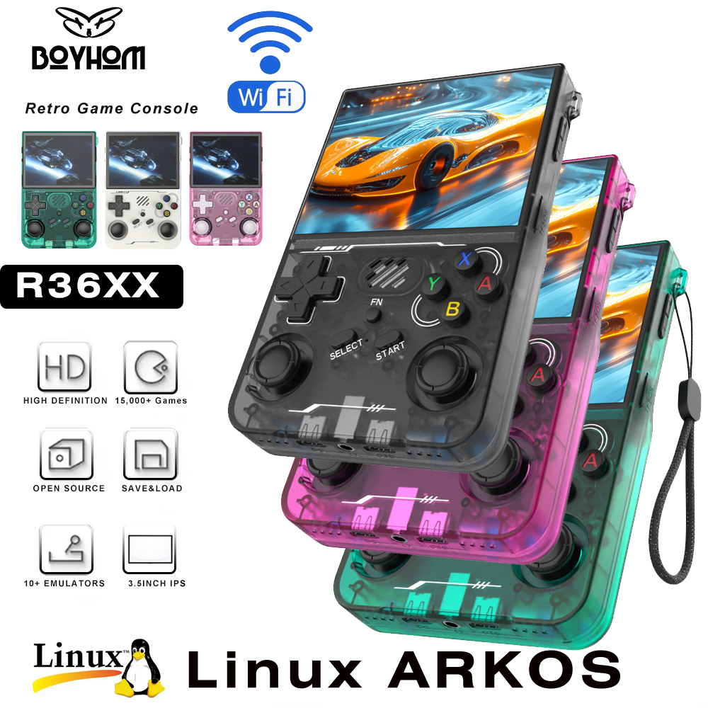 BOYHOM 256G R36XX Hand-held Ga - Gaming Console Linux のレビューと価格