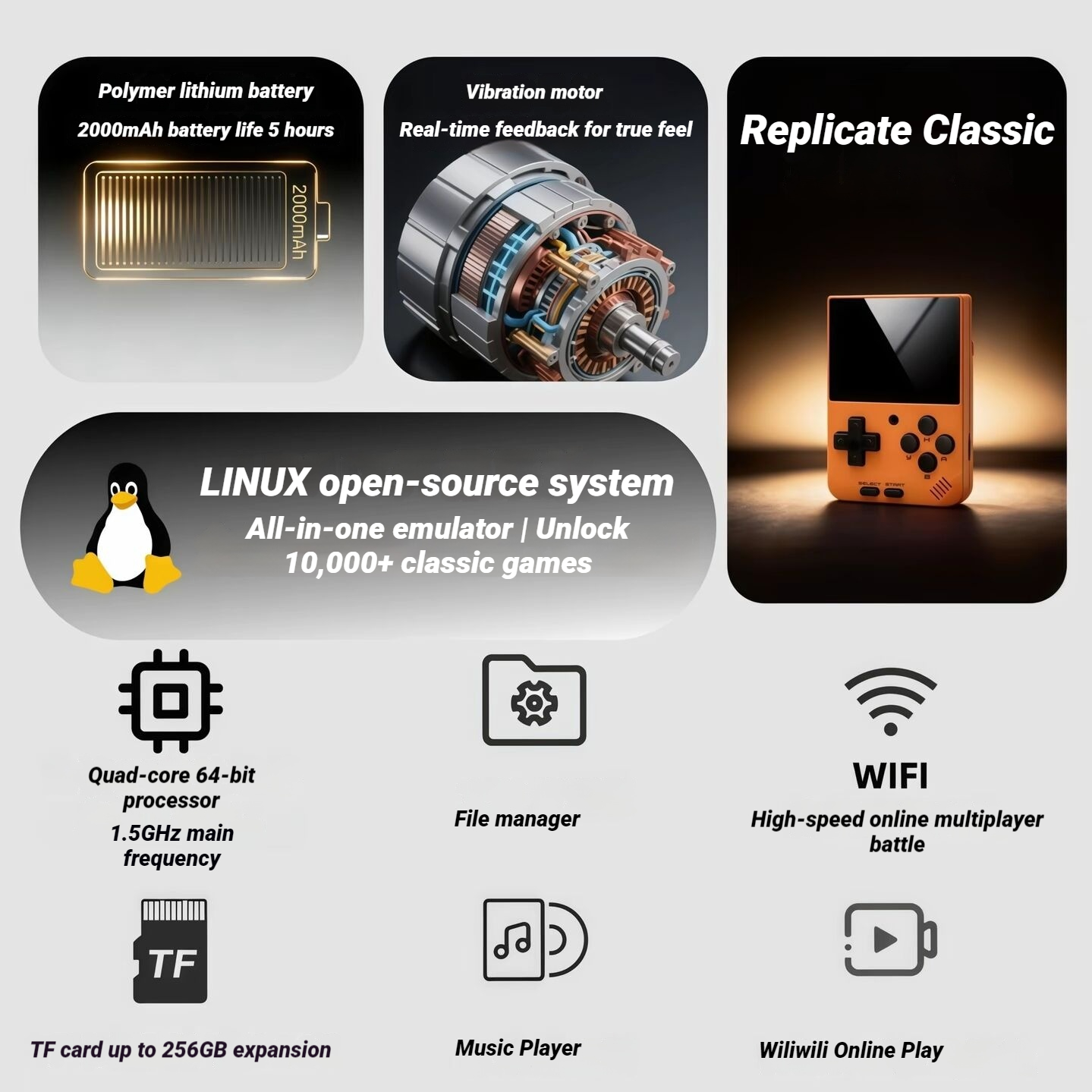 Moolinbox A10Mini 2.8-Inch Lin - Gaming Console Handheld Android のレビューと価格