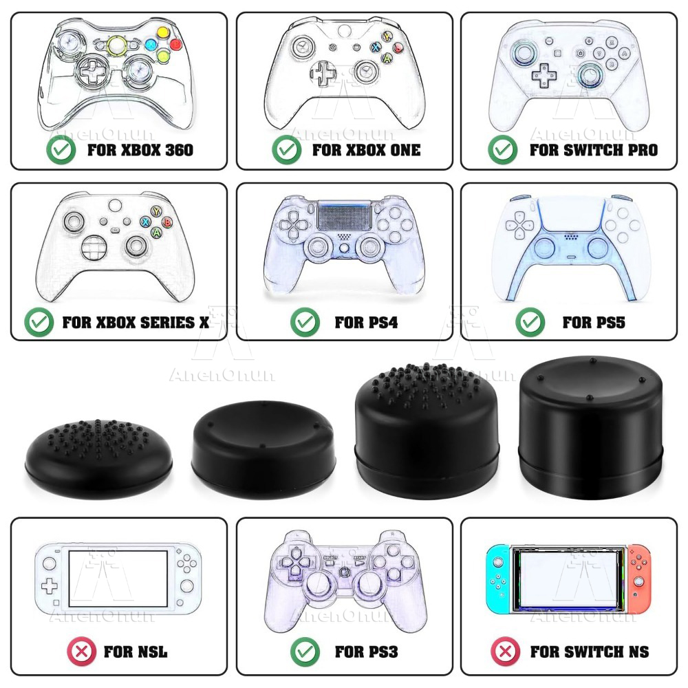 8PCS Thumb Grip Caps Controlle - Gaming Console Tv Stick のレビューと価格