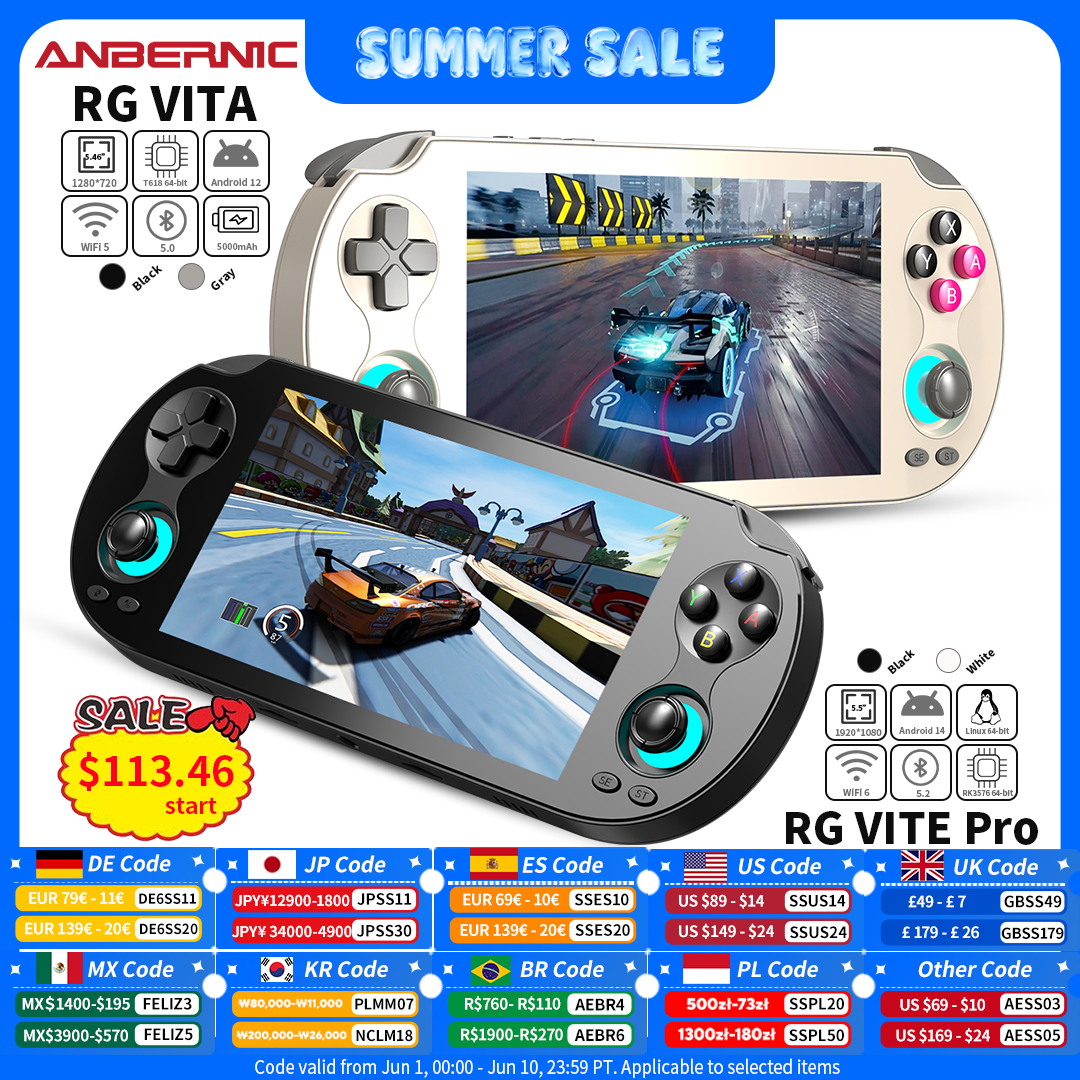 ANBERNIC RG VITA / RG VITA Pro - Gaming Console Handheld Android のレビューと価格