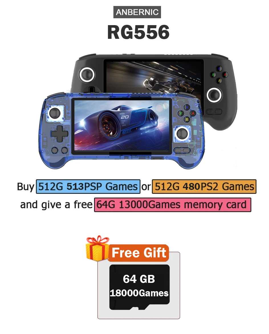 ANBERNIC RG556 Handheld Game C - Gaming Console Handheld Android のレビューと価格