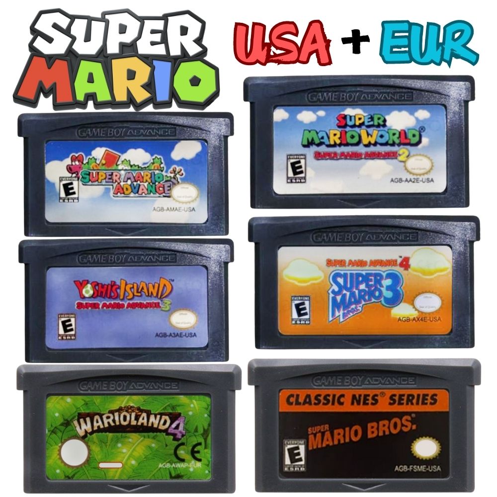 Mario GBA Games cards EUR USA  - Gaming Console Mario のレビューと価格