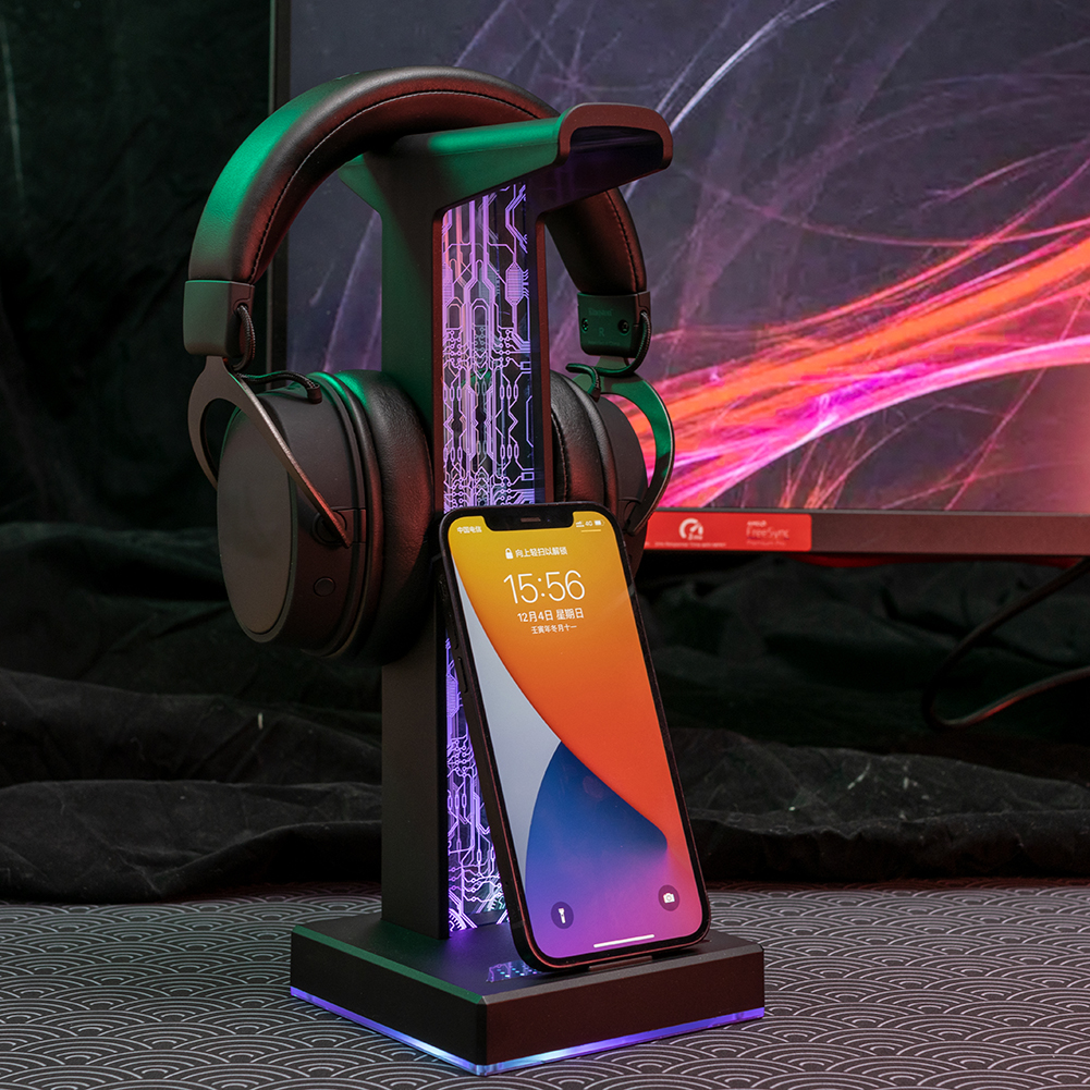 RGB Gaming Headphone Stand Dua - Headset Gaming Console のレビューと価格