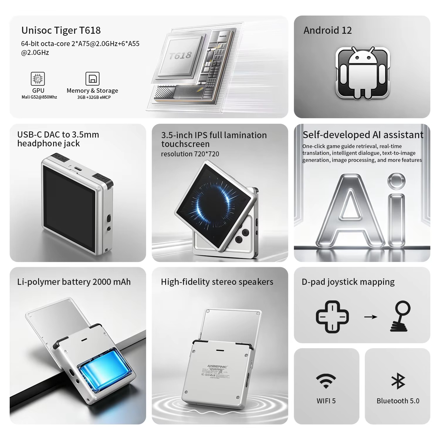 ANBERNIC RG Rotate Android Han - Gaming Console 5 Year Old のレビューと価格